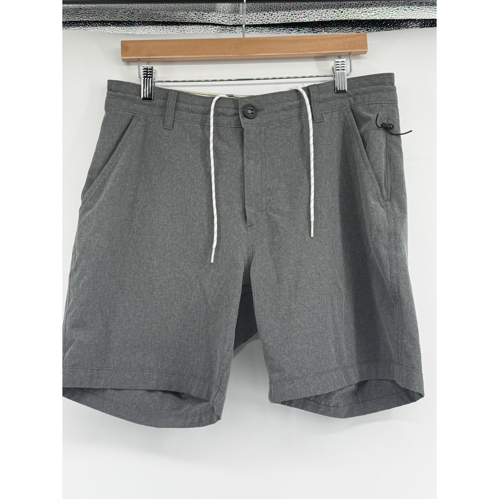 Huckberry Wellen Men's Hybrid Cruiser Shorts 7" Inseam Gray Quick-Dry Sz 33